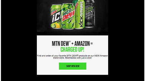 Mountain Dew Amazon 'Charged Up' Email